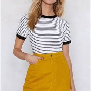 Nasty Gal Striped Ringer Tee